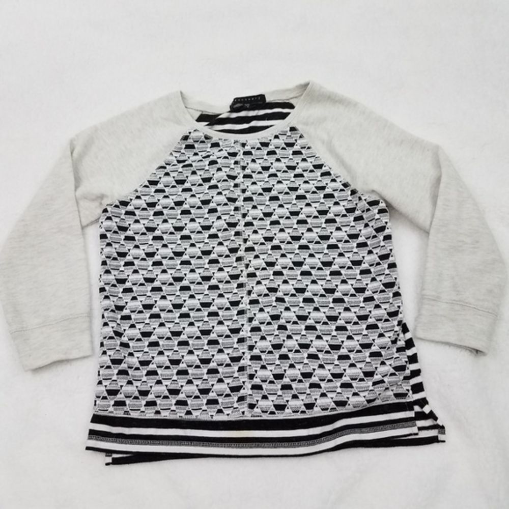 Sanctuary Sweatshirt S Black White Gray Cr…